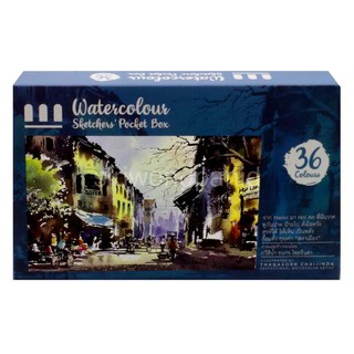 ชุดสีน้ำสเก็ตเชอร์พ็อคเก็ตบ็อค 36 สี MUSEO #302-12BOX36