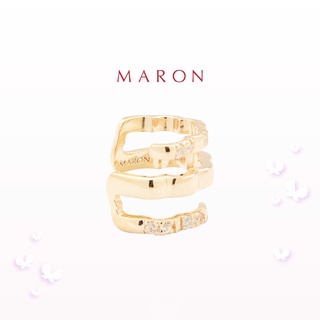MARON - Happy Lining Triple Earcuff เงินแท้925 ชุบ Beige Gold