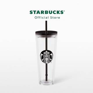 Starbucks Black Siren Cold Cup 24oz.ทัมเบลอร์พลาสติกสตาร์บัคส์ โลโก้ Siren สีดำ 24 ออนซ์ A11108693