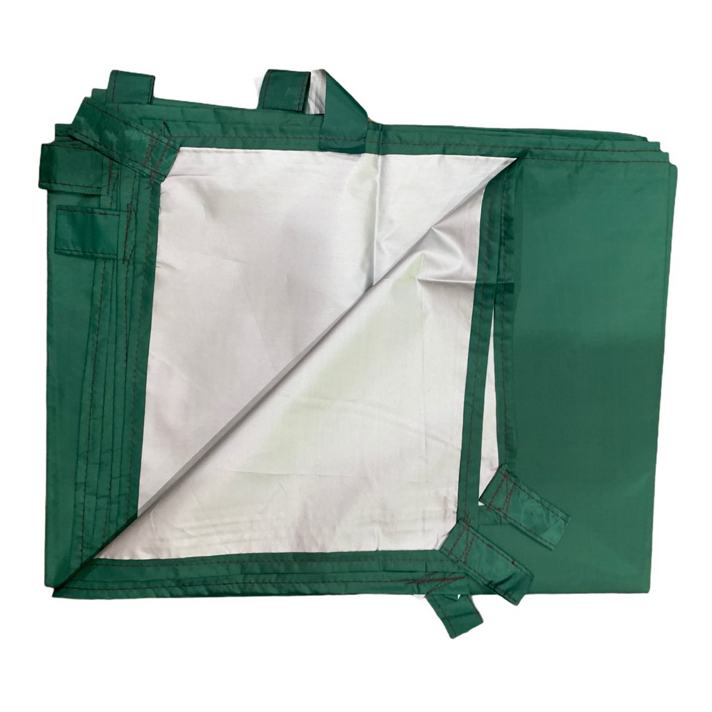 ผ้าใบฟรายชีทเคลือบ UV กันแดด กันฝน  เก็บง่าย ผูกเชือกได้ น้ำหนักเบา เป็นผ้าร่มแห้งเร็ว - รูปที่ 5