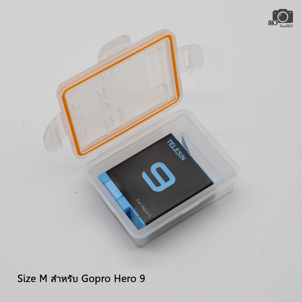 พร้อมมากๆ...[] -กล่องใส่แบต กล่องเก็บแบต ถนอมแบต กันน้ำ Protective Battery Storage Case GoPro Hero 9 ..เคสกันน้ำคุณภาพดี..!!