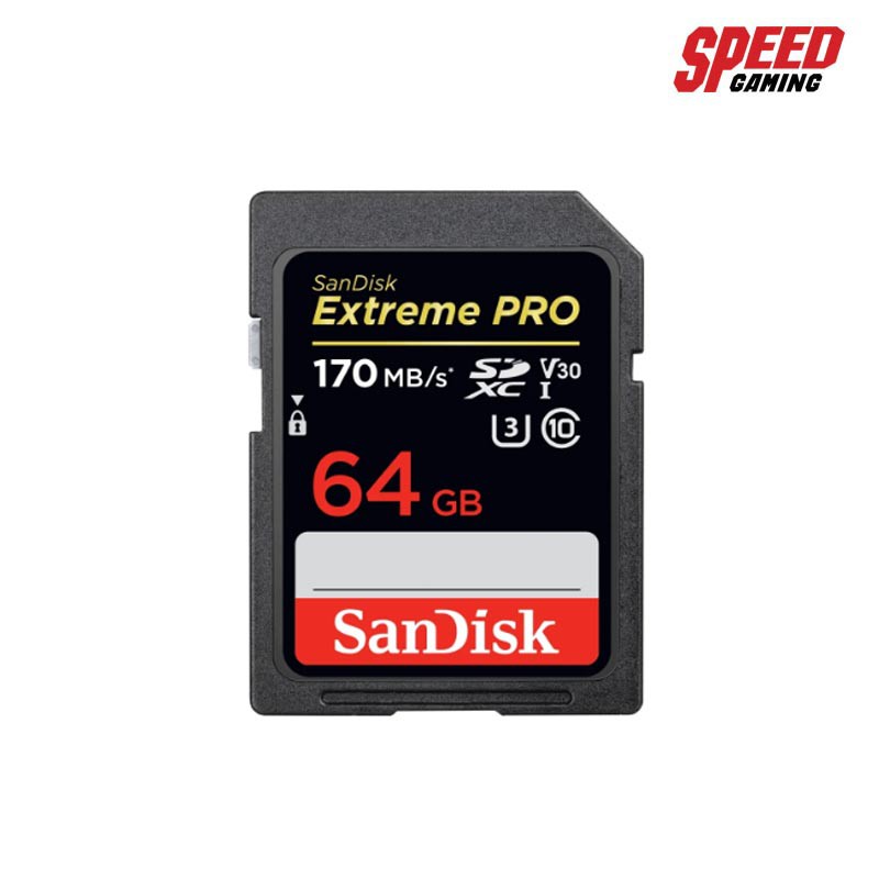 SANDISK SDSDXXY_064G_GN4IN SD CARD 64GB EXTREME PRO SDXC V300 U3 C10 UHS-I 170MB/s 90MB/s W 4X6 SPEED GAMING