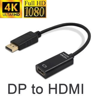 อะแดปเตอร์แปลง DP เป็น HDMI 4K 1080P ตัวผู้ เป็น HDMI ตัวเมีย สําหรับแล็ปท็อป HP Dell PC