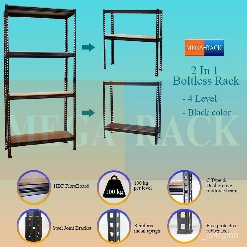 Euaw 2 In 1 Rak Besi Diy Rack Rak Logam Boltless Rack Rak Besi Serbaguna Storage Rack Metal Rack Steel Rack Shopee Thailand