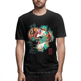 [S-5XL] เสื้อยืดแขนสั้น คอกลม ผ้าฝ้าย พิมพ์ลายกราฟฟิค Sun Goddess Okami แฟชั่นฤดูร้อน สไตล์คลาสสิก สําหรับผู้ชาย