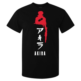 เสื้อยืดโอเวอร์ไซส์เสื้อยืดลําลอง ผ้าฝ้าย แขนสั้น คอกลม พิมพ์ลายอนิเมะ Akira Kaneda สีแดง และสีดํา สไตล์เกาหลี สําหรับผู