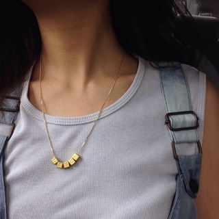 Dance necklace สร้อยคอสายฝอ สร้อยคอสีทอง สร้อยคอ scotch &amp; soda