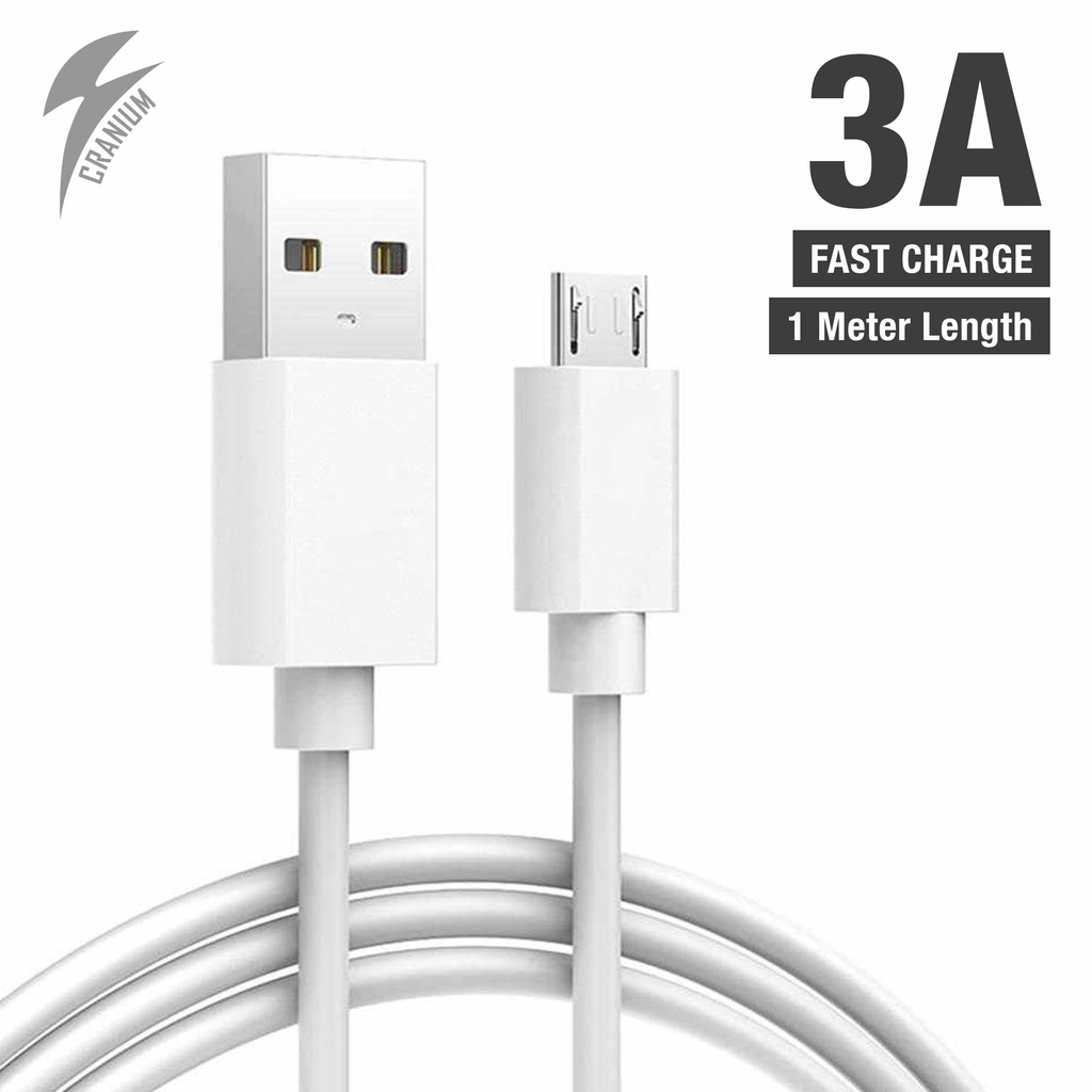 [จัดส่งจาก SG] สายชาร์จเร็ว 3A MicroUSB Android 1 ม