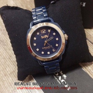 นาฬิกาข้อมือผู้หญิง Coach รุ่น 14502753 Tatum Ladies Analog business Blue Band ของใหม่ ของแท้100%