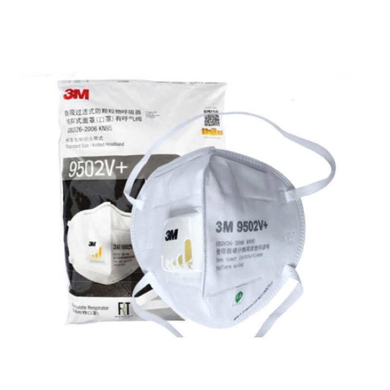 หน้ากาก3mรุ่นมีวาล์ว9502v กันฝุ่น สารพิษ ละอองฝอย