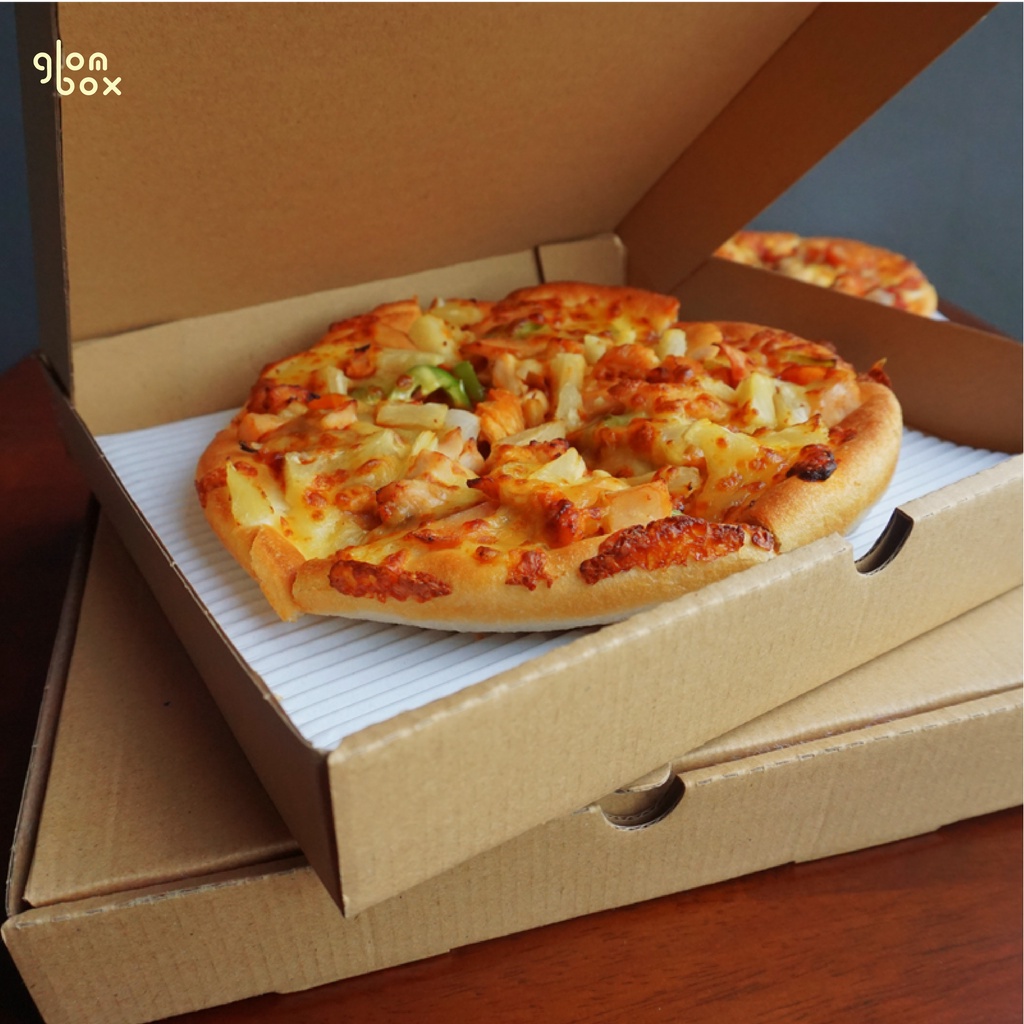 กล่องพิซซ่าหนาพิเศษ สีคราฟ ขนาด 12 นิ้ว 1 แพ็คมี 50 กล่อง - รูปที่ 4