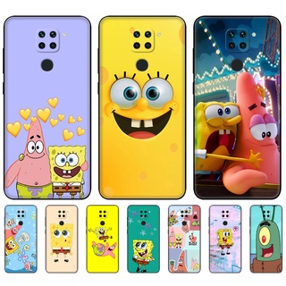 เคสโทรศัพท์มือถือ ซิลิโคนนิ่ม tpu ลาย Spongebob สีดํา สําหรับ Xiaomi Redmi Note 9S 9 Pro 9T 9Pro Redmi 9 T 9T