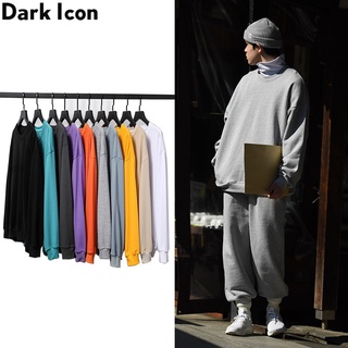 เสื้อกันหนาวชายหญิงแบบPullover พื้นฐาน Dark Icon 10สี