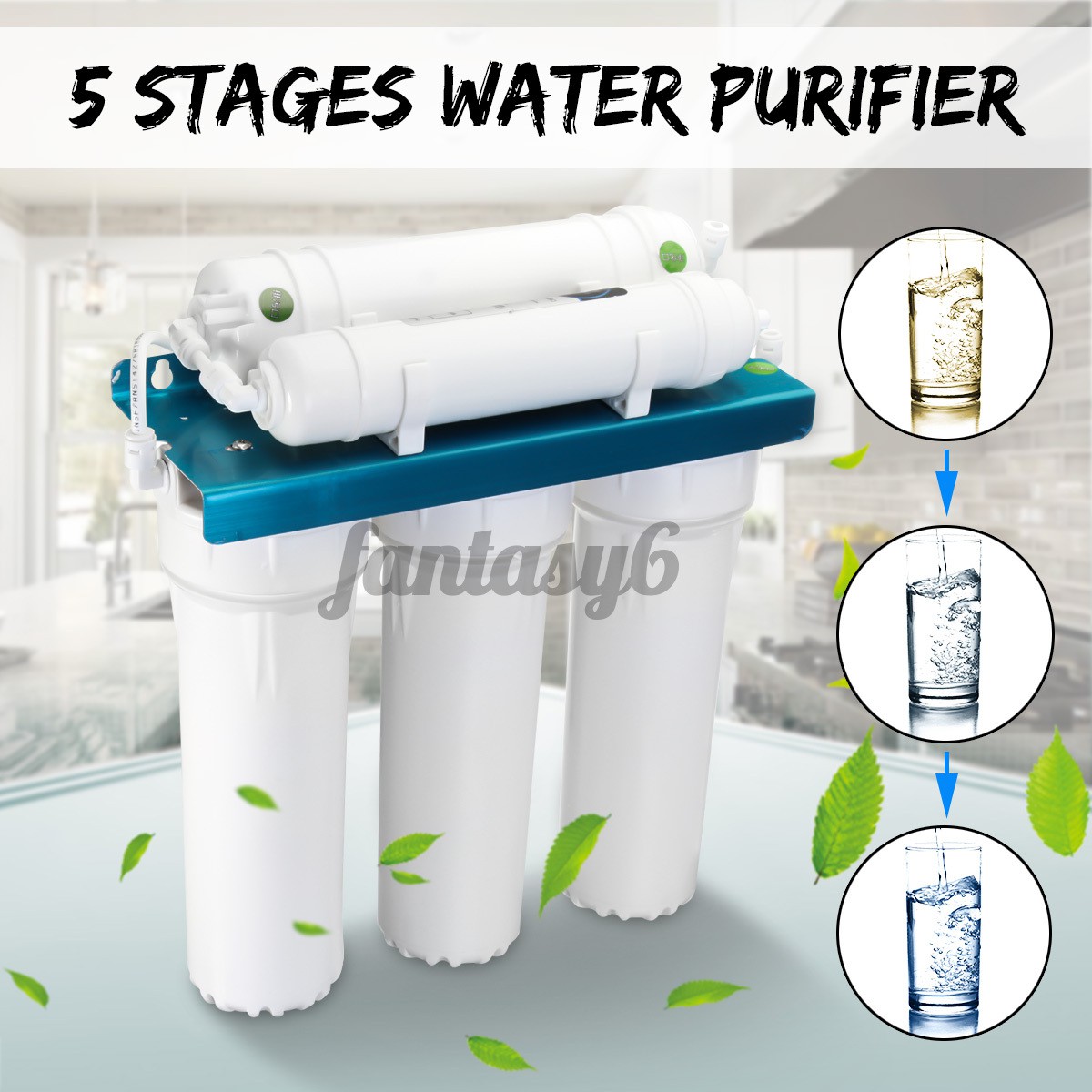 5pc/set 3+2 Ultrafiltration Drinking Water Filter System Home Kitchen