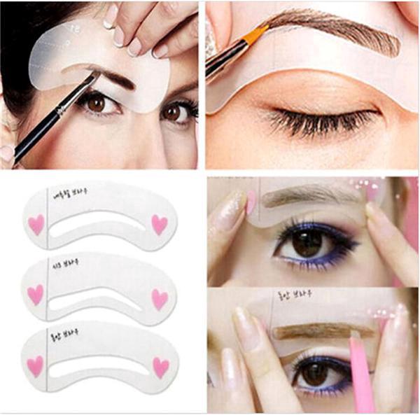 คิ้ว Stencils วาดคิ้วแม่แบบ DIY 3 รูปแบบของคิ้ว    Eyebrow Stencils Drawing  Eyebrow Template DIY  3 styles of eyebrow