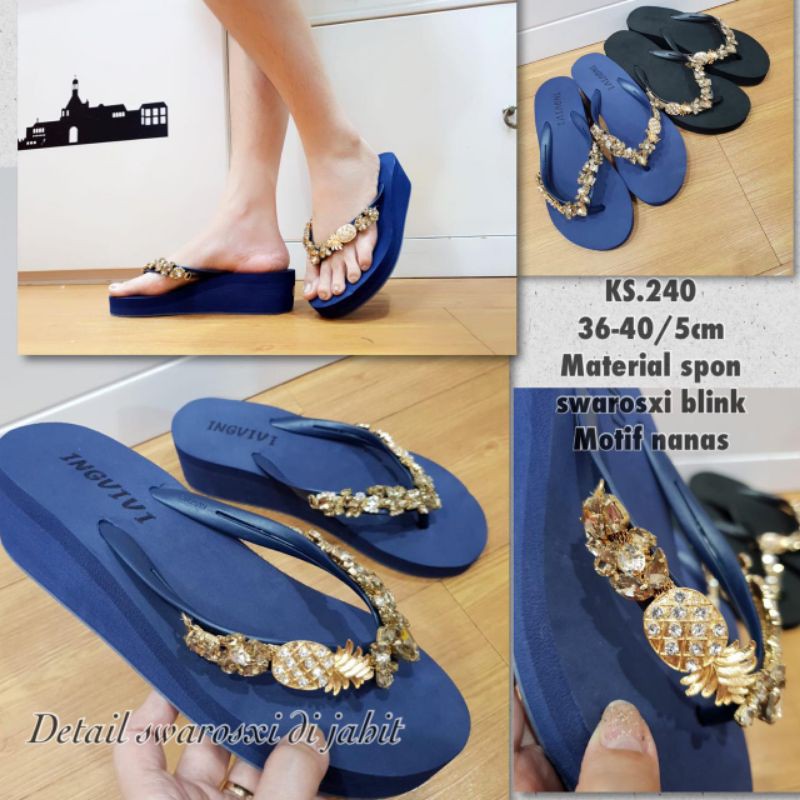 ฟองน้ํา Ks240 swarosxi motif สับปะรดสีดําและกรมท่า