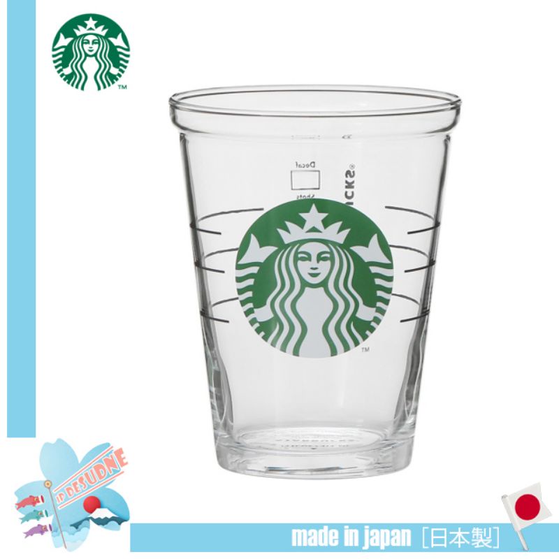 🇯🇵Starbucks Japan Cold Cup Glass ปริมาตร 414 ml. Made in Japan