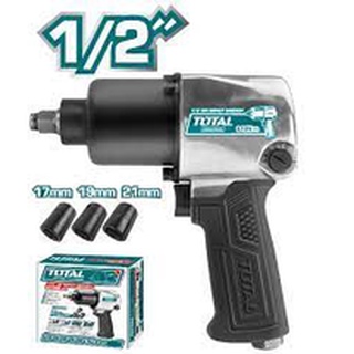 TOTAL เครื่องยิงบ๊อกลม 1/2 นิ้ว (แถมฟรี ลูกบ๊อกซ์ 3 อัน) รุ่น TAT40122 ( Air Impact Wrench )