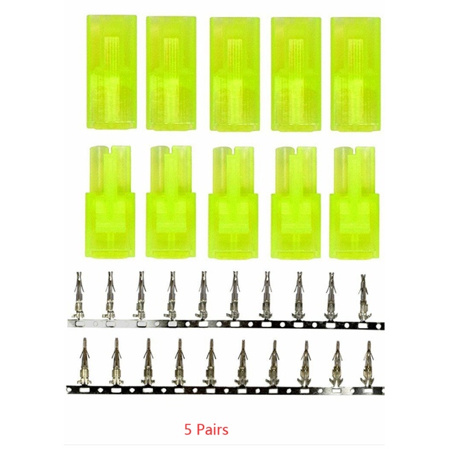 เครื่องชาร์จสายเคเบิลรุ่น RC Mini Tamiya Metal Pin Connector Plug Dean 5/10 คู่