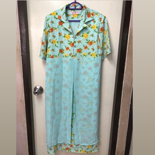 sale‼️ชุดคลุมท้องลายดอกดีเทลผ้าระบาย