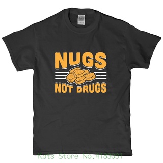 เสื้อยืดผ้าฝ้ายพิมพ์ลายขายดีเสื้อยืด ลาย Nugs Not Chicken Nugget T 21258