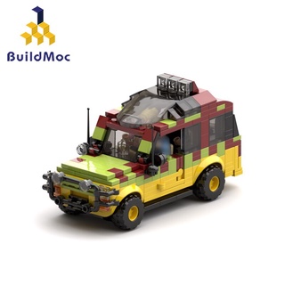 Buildmoc Jurassic Park World Camper Touring Auto Explorer Soldier Building Blocks Willis ของเล่นตัวต่อเลโก้ ของขวัญสําหรับเด็ก