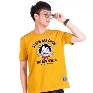 เสื้อยืดผ้าฝ้ายพิมพ์ลายแฟชั่นESlc Dextreme เสื้อยืดวันพีซ ลาย Sd Luffy  Iron   46   ย้วย