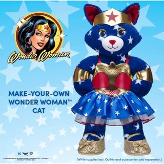 ตุ๊กตาหมี บิ้วอะแบร์ รุ่นแมว วันเดอร์วูแมน❤️MARVEL Wonder Woman SuperHero⭐️Build A Bear⭐️มือสองนำเข้าจากอเมริกาสภาพใหม่