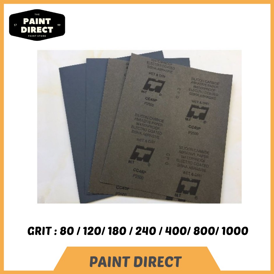 MT ABRASIVE SAND PAPER กันน้ํา SANDPAPER WET & DRY SILICON CARBIDE