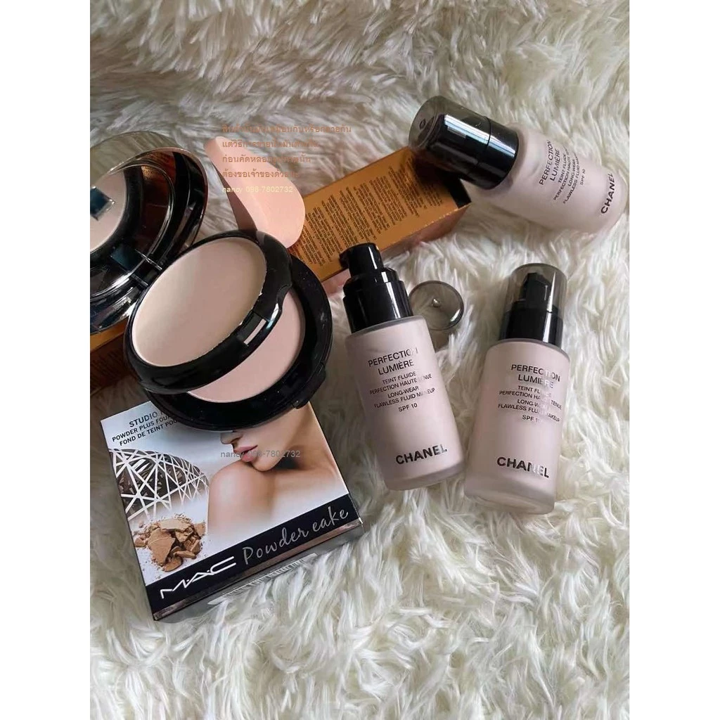 พร้อมส่ง เซ็ตแป้ง+รองพื้น NATURAL FINISH PRESSED POWDER SPF 25 / PA++ รองพื้นChanel SPF 10.10BEIGE thumbnail 8