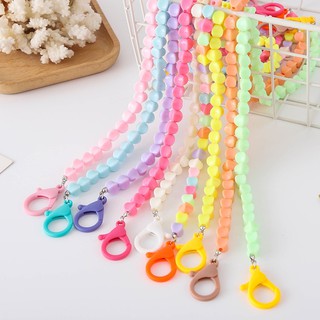 🍭พร้อมส่ง🍭 มีสต๊อก ✅ สายคล้องแมส สร้อยลูกปัดรวมแบบ สายคล้องแมสลูกปัดพาสเทล หลากสี