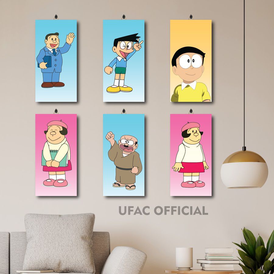 โดราเอมอน 3D WALLPAPER CARTOON ROOM DECORTATION 15X30 IN30W/70MOX/ AESTHETIC โปสเตอร์อนิเมะ / ห้องติ