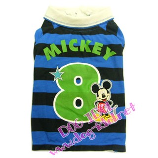 **ไซส์ 3** เสื้อโปโลสุนัข ปักลาย Mickey Mouse