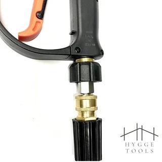ข้อต่อสวมเร็วเครื่องฉีดน้ำ ข้อต่อผู้เมีย 3/8" เกลียว M22x1.5 ข้อต่อทองเหลือง