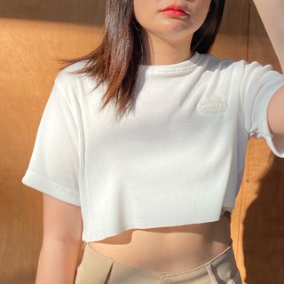 iambasicer | เสื้อครอป Oversized 13สี💘 Crop Top ผ้าร่องเนื้อดี