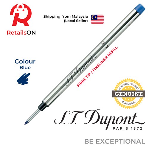ST Dupont Refill Fibre Tip - สีน้ําเงิน | Fineliner Pen Refill สําหรับ ST Dupont Paris