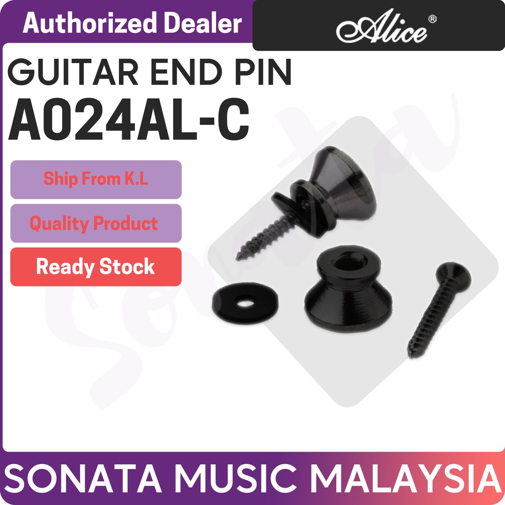 ALICE A024AL-C GUITAR ALLOY END PIN (สีดํา) / GUITAR END PIN / GUITAR / A024ALC / A 024 ALC - 1 ชิ้น