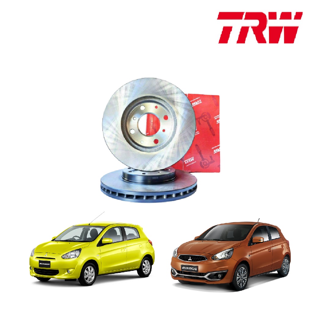 TRW จานดิสเบรกหน้า Mitsubishi Mirage ปี 2010-2018 มิตซูบิชิ มิราจ ราคาต่อใบ