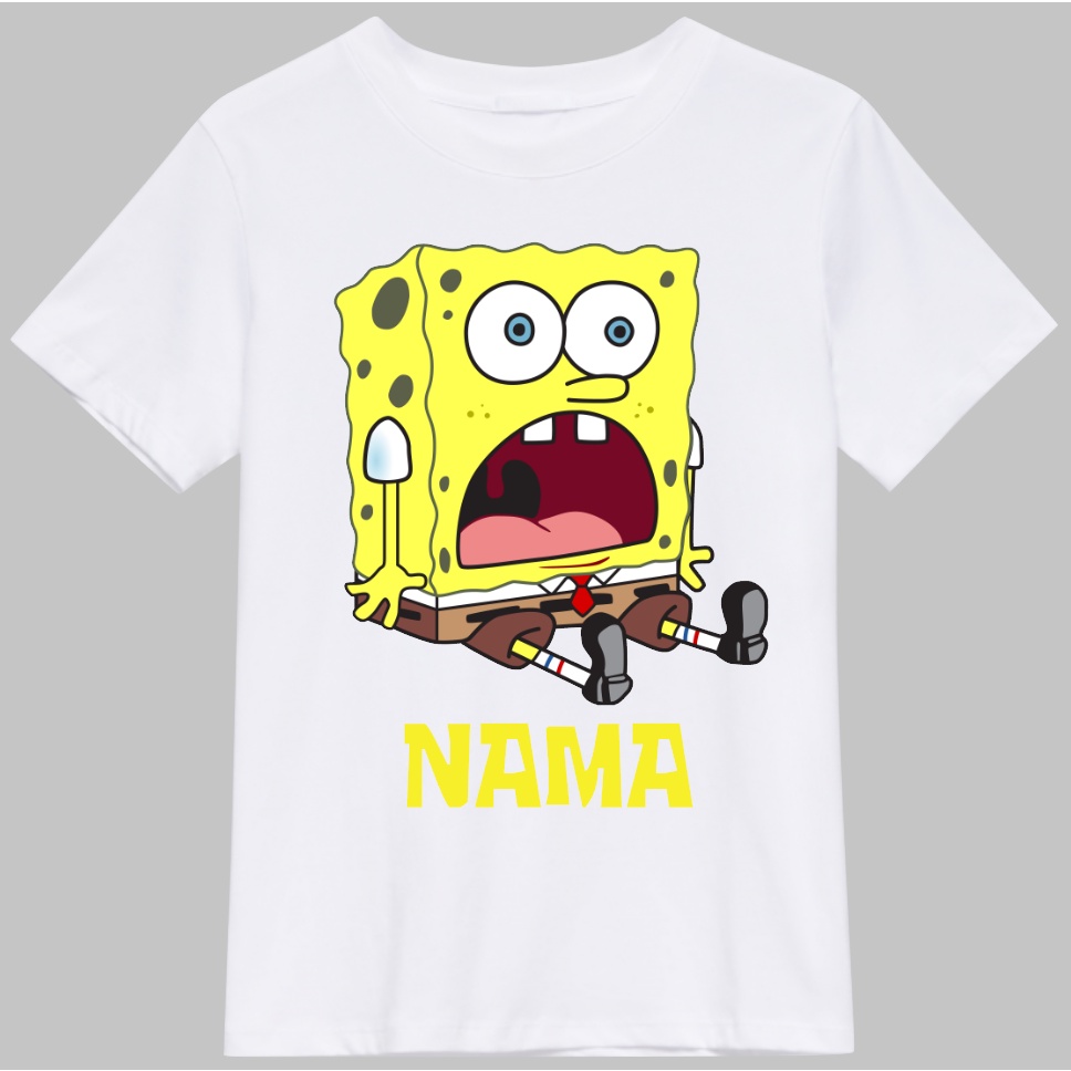 SPONGEBOB เสื้อยืดชื่อ Kids/Adult