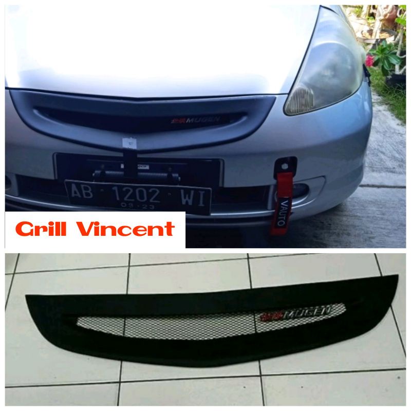 Grill Jazz Gd3 vtec 2003 2004 2005 2006 idsi ฟรี Mugen Emblem