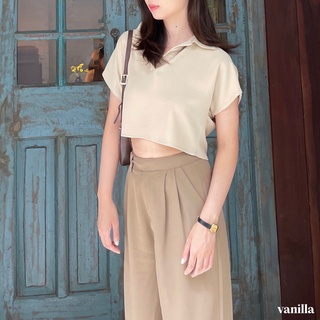 rachh.a | vivy crop เสื้อโปโลครอปแขนสั้นมินิมอล ผ้าเนื้อนุ่มเด้งละเอียด ใส่สบายมากๆ