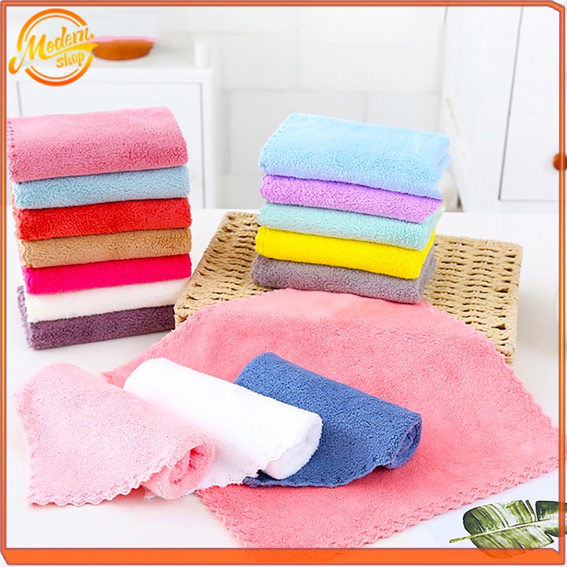 ผ้าเช็ดมือ 26*26CM ผ้าอเนกประสงค์ ซึมซับน้ำอย่างดี แห้งเร็ว สําหรับห้องครัว ห้องน้ํา