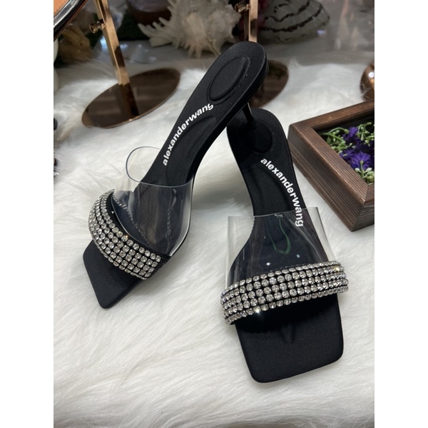 รองเท้า Alexander Wang Alexander Wang Jessie Crystal Embellished Sandals📍พร้อมส่ง📍