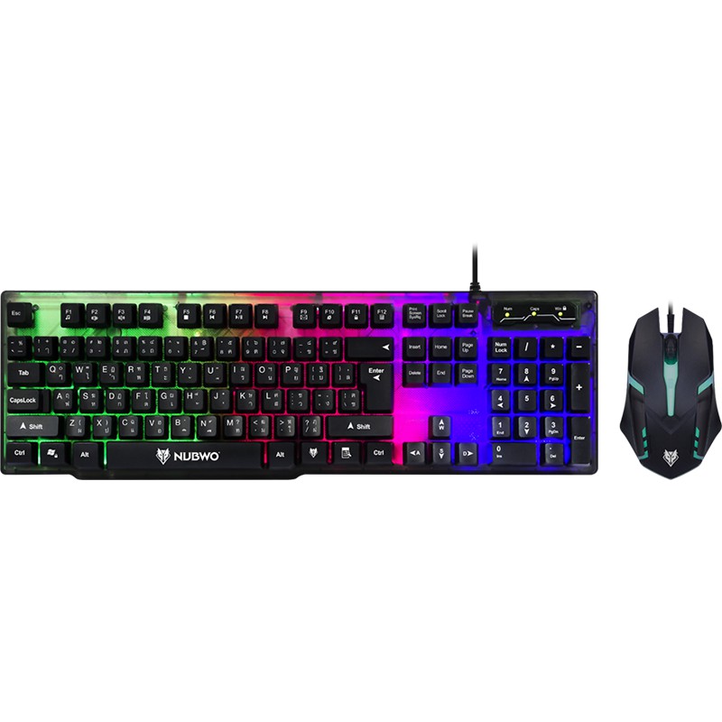 KEYBOARD & MOUSE (คีย์บอร์ดและเมาส์) NUBWO INFAREZ (NKM-300) (BLACK)