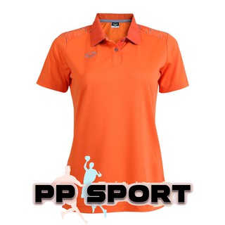 เสื้อโปโลผู้หญิงคอปกแขนสั้นสีส้ม grand sport ผ้า T spun 012776 S-2XL(3L)