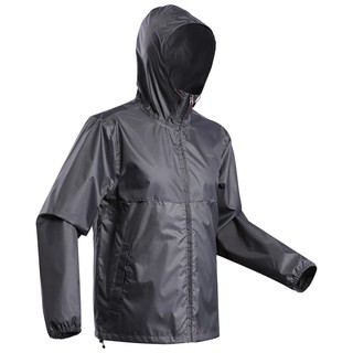 เสื้อแจ็คเก็ตกันฝนผู้ชายสำหรับใส่เดินในเส้นทางธรรมชาติรุ่น NH100 Raincut Full Zip