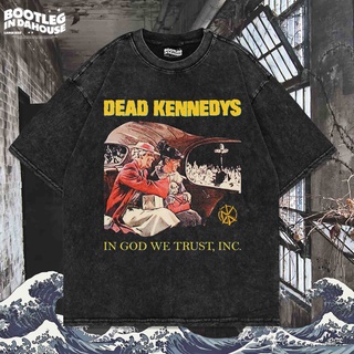 เสื้อยืดผ้าฝ้าย เสื้อยืด พิมพ์ลาย Dead KENNEDYS IN GOD WE TRUST OVERSIZE WASHING VINTAGE สําหรับผู้ชาย | เสื้อยืด โอเวอร