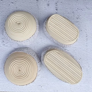 Banneton proofing Basket for sourdough ตะกร้าหวายพร้อมผ้ารอง ตะกร้าขึ้นรูปขนมปัง