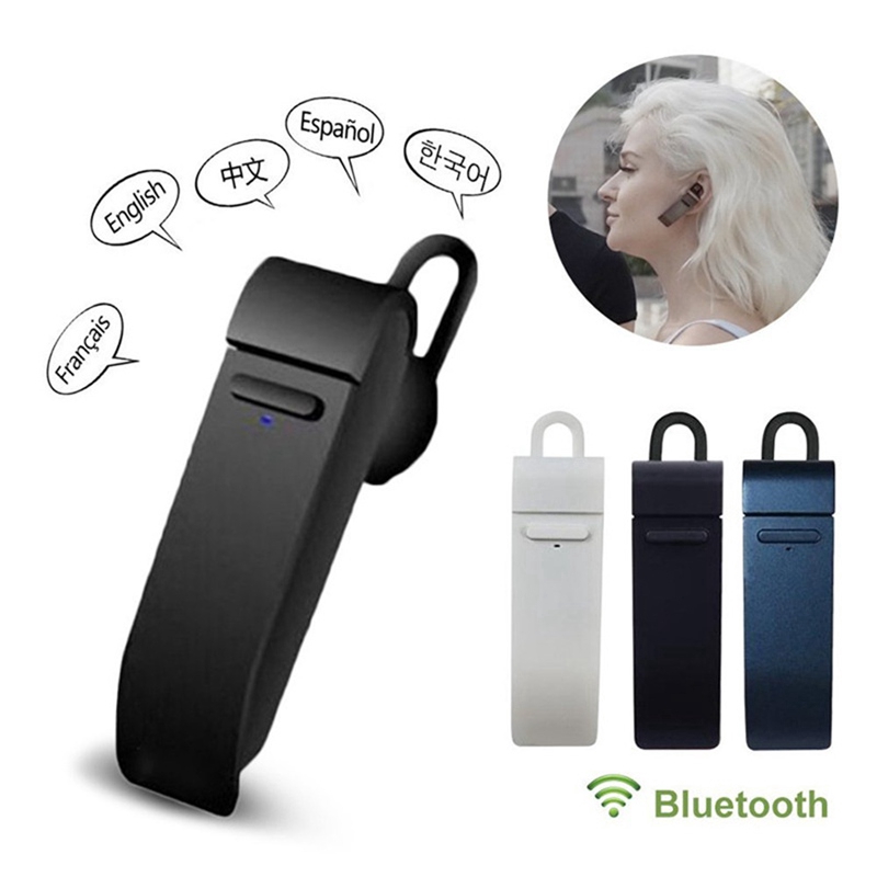 หูฟังแปลภาษา Peiko Smart Voice translator Earbud 56 Languages support Thai Intelligent Bluetooth Wir