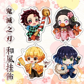 พวงกุญแจ อะคริลิค ดาบพิฆาตอสูร ทันจิโร่ เนสึโกะ keychain Demon Slayer Kimetsu no Yaiba ของเล่น ของสะสม 🇨🇳